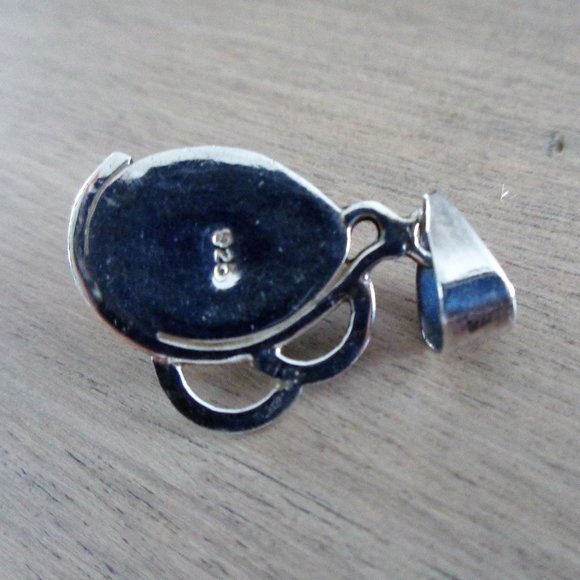 Genuine Amber 925 Silver Pendant - Picture 6 of 8